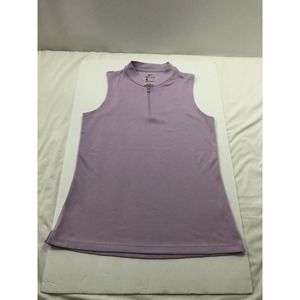 Dri-fit Nike Womens Golf Collarless Sleeveless Polo Small Purple